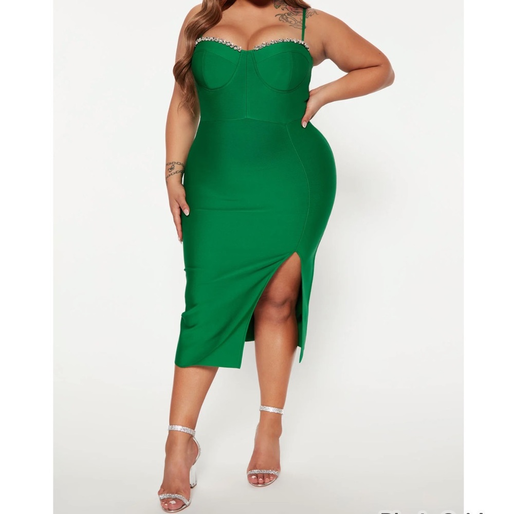 Green Bandage Midi Dress